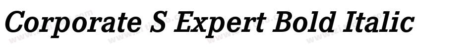Corporate S Expert Bold Italic OsF字体转换